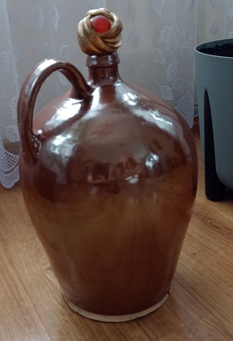 Gąsior, kamionkowy ,gliniany, szkliwiony 7 l.
