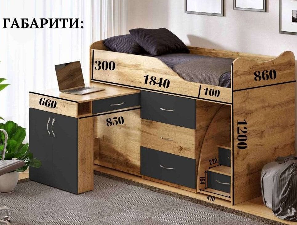 Ліжко-горище з матрацом напряму від виробника (кровать чердак)