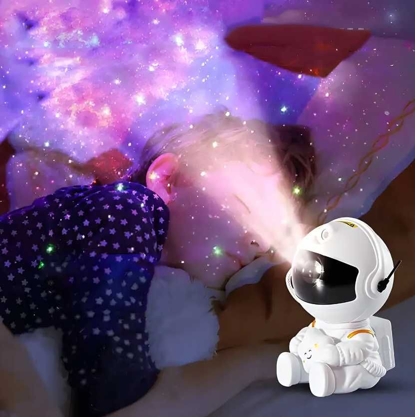 Projektor gwiazd lampka nocna led rzutnik nieba astronauta