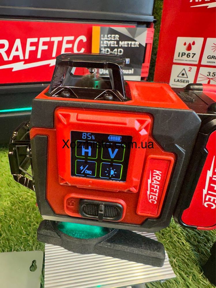 Krafftec Germany 4D лазерний рівень BL-16 (штатив, мікроліфт