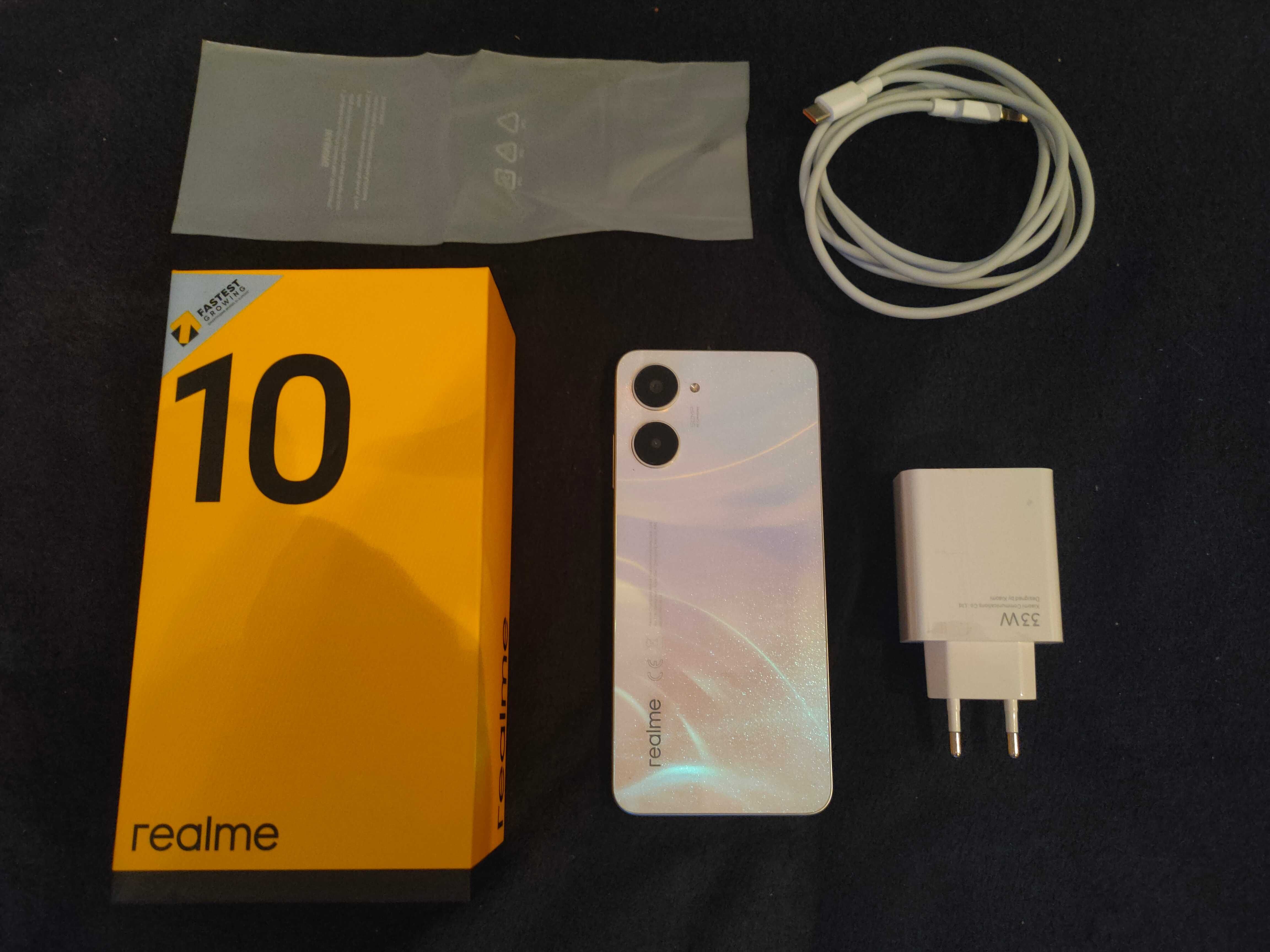Smartfon REALME 10 8/128GB 90Hz 6.4" Biały jak nowy!!