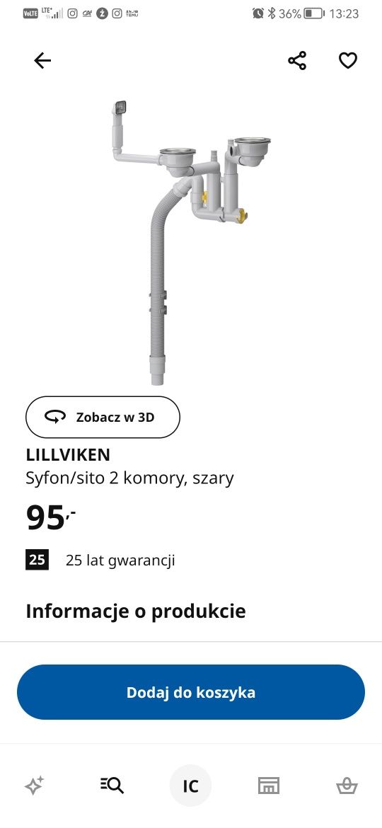 Zlewozmywak bateria i syfon ikea