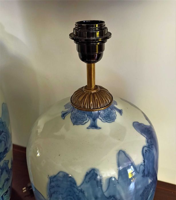 Par Candeeiros Porcelana Chinesa