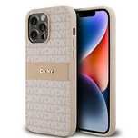 Etui DKNY Leather Mono Stripe & Metal Logo na iPhone 14 Pro Max - różo