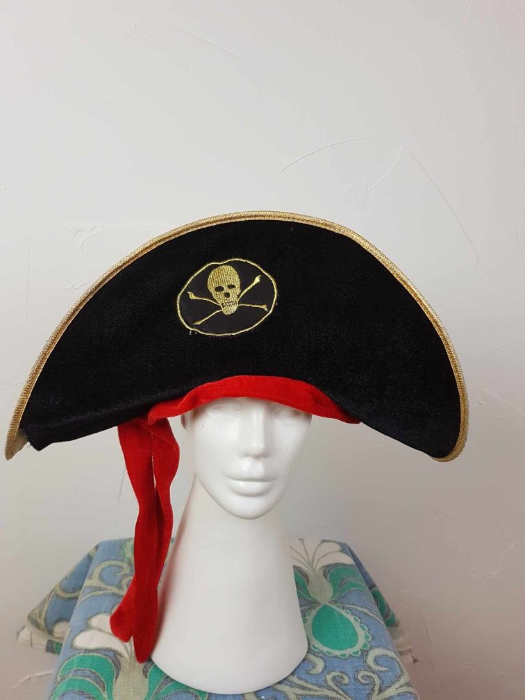 Kapelusz przebranie pirat piratka dla dorosłych. H090
