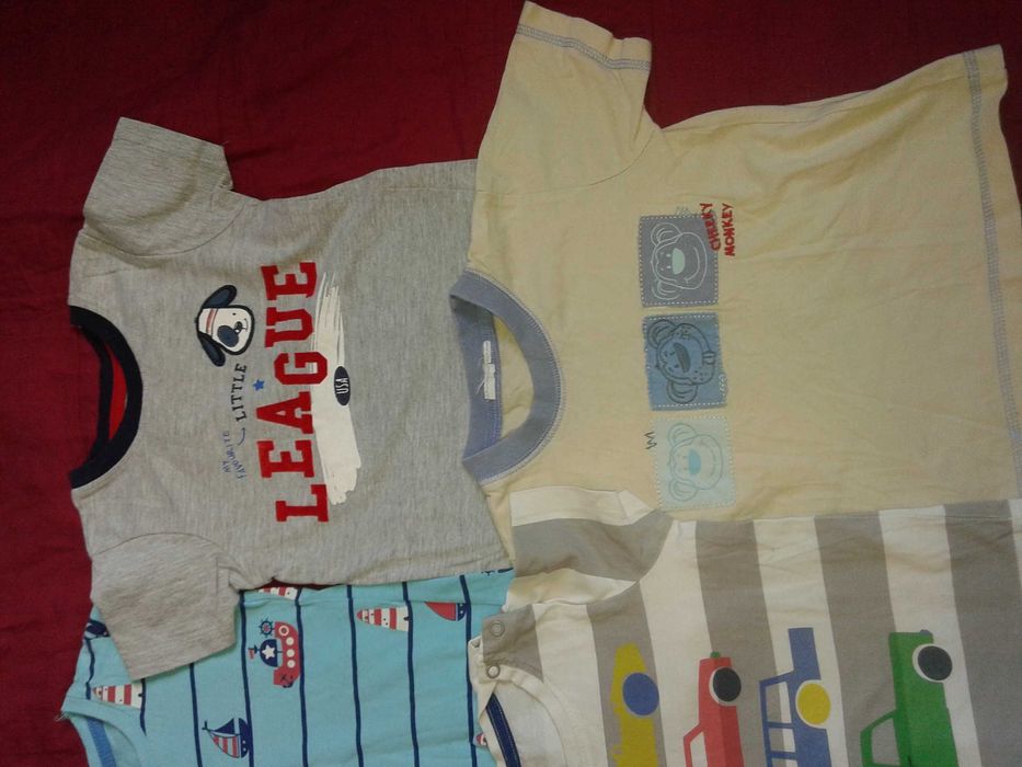 Zestaw koszulek chłopięcych 74/80 Primark i inne