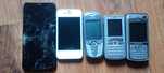 Zestaw uszkodzonych telefonów