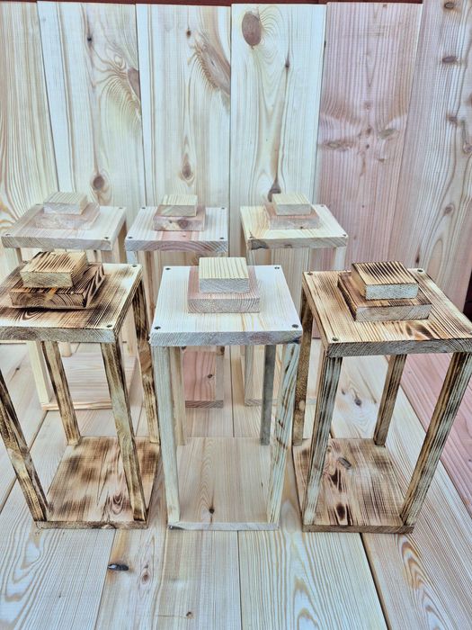 Lampion drewniany naturalny