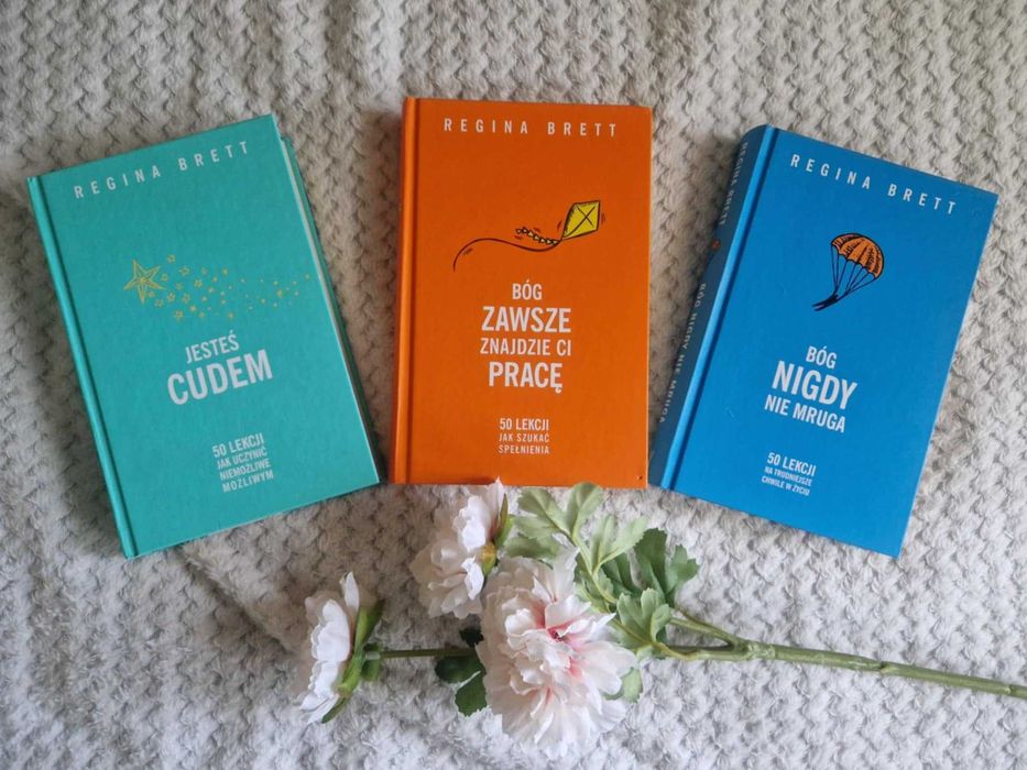 Regina Brett komplet 3 książek seria Jesteś Cudem, Bóg nigdy nie mruga