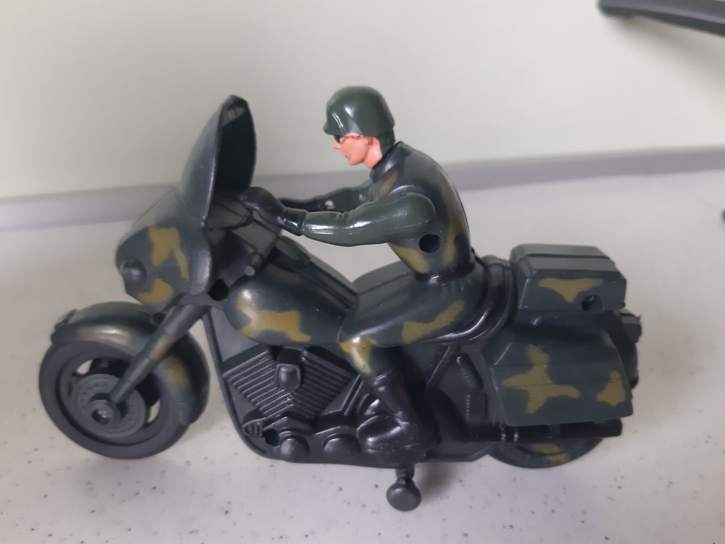 Motocykl kolekcja Stary plastik żołnierz boho kiosk vintage prl wojsk