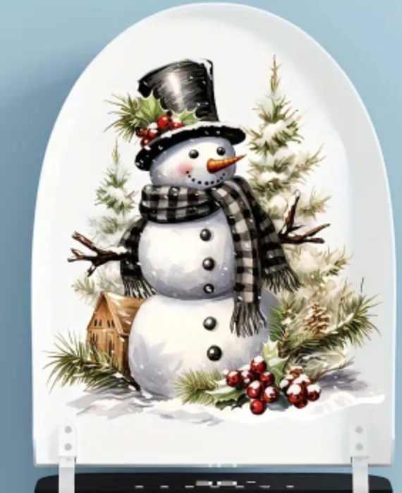 Naklejka świąteczna na okno szybę do łazienki WC dekoracja ozdoba