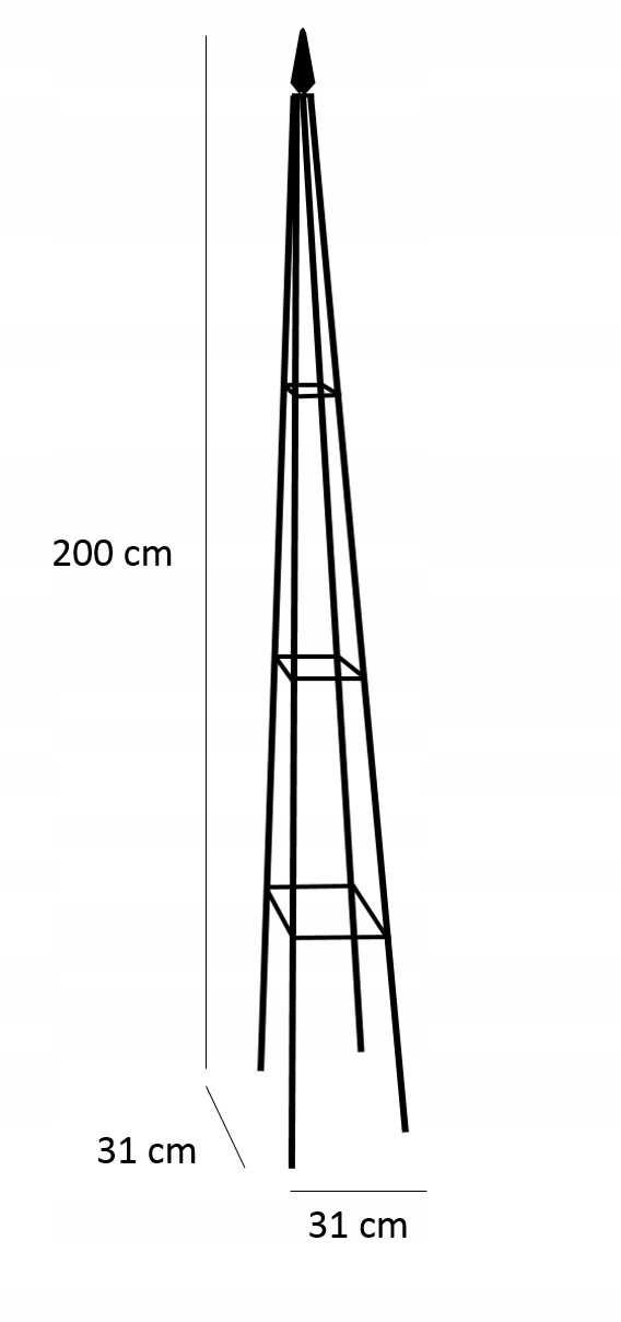 Pergola ogrodowa piramida na róże kwiaty kolumna na pnącza słup 200 cm