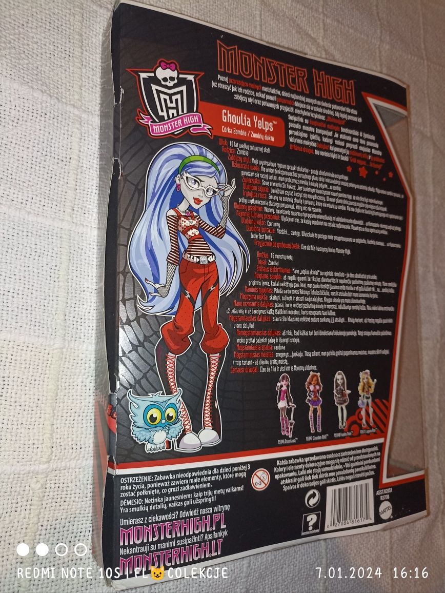 Monster High Ghoulia Yelps 2010 r.