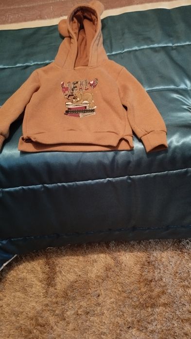 Camisola cardada co. Capuz