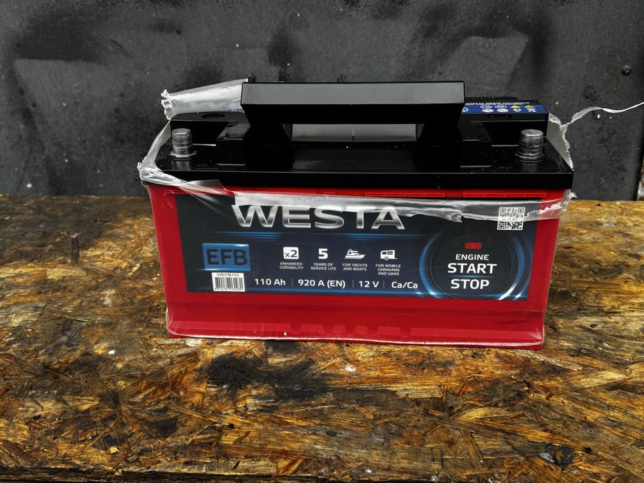 Акумулятор 12v start stop Westa 110ah Bmw Audi Mercede