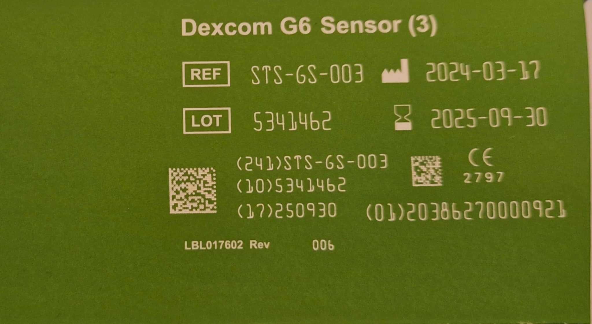 Sensory Dexcom G6 - 3 sztuki
