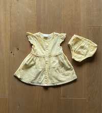 Żółta sukienka sukieneczka 68 cm dla dziewczynki Next Baby