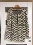 Kardigan sweter wzory h&m M kremowy czarny
