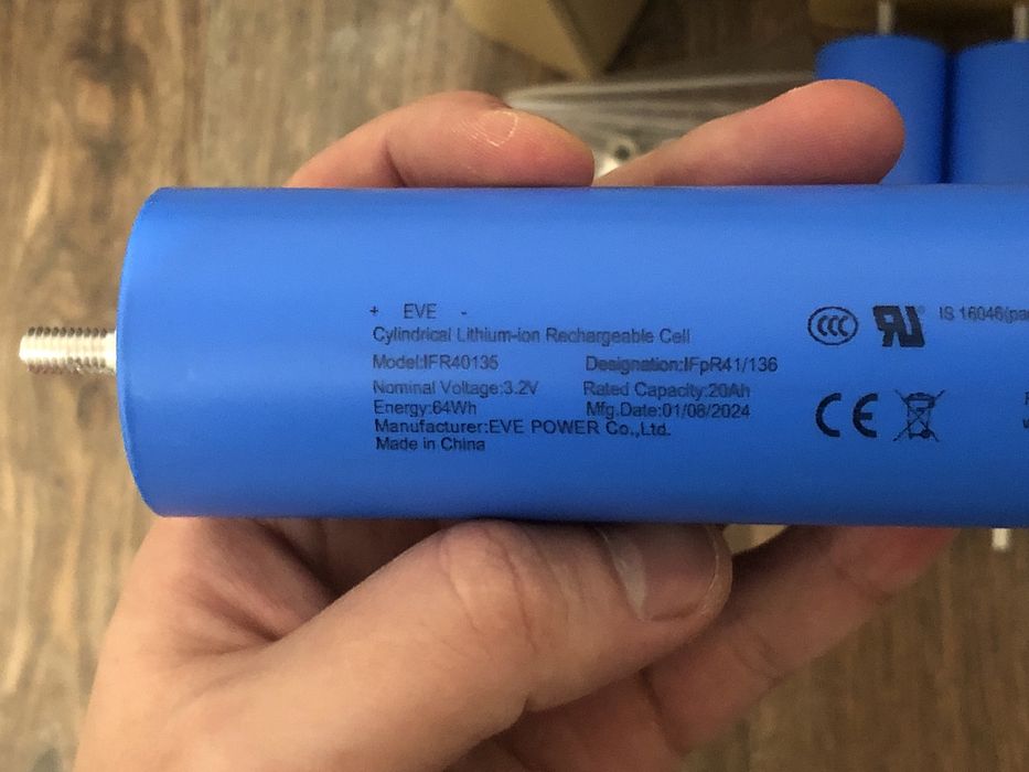 Акумуляторна батарея LiFePO4 12В EVE 40135 дбж, ups, ибп.