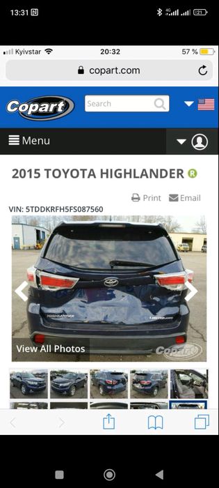 Toyota highlenber LIMITED відміному стані