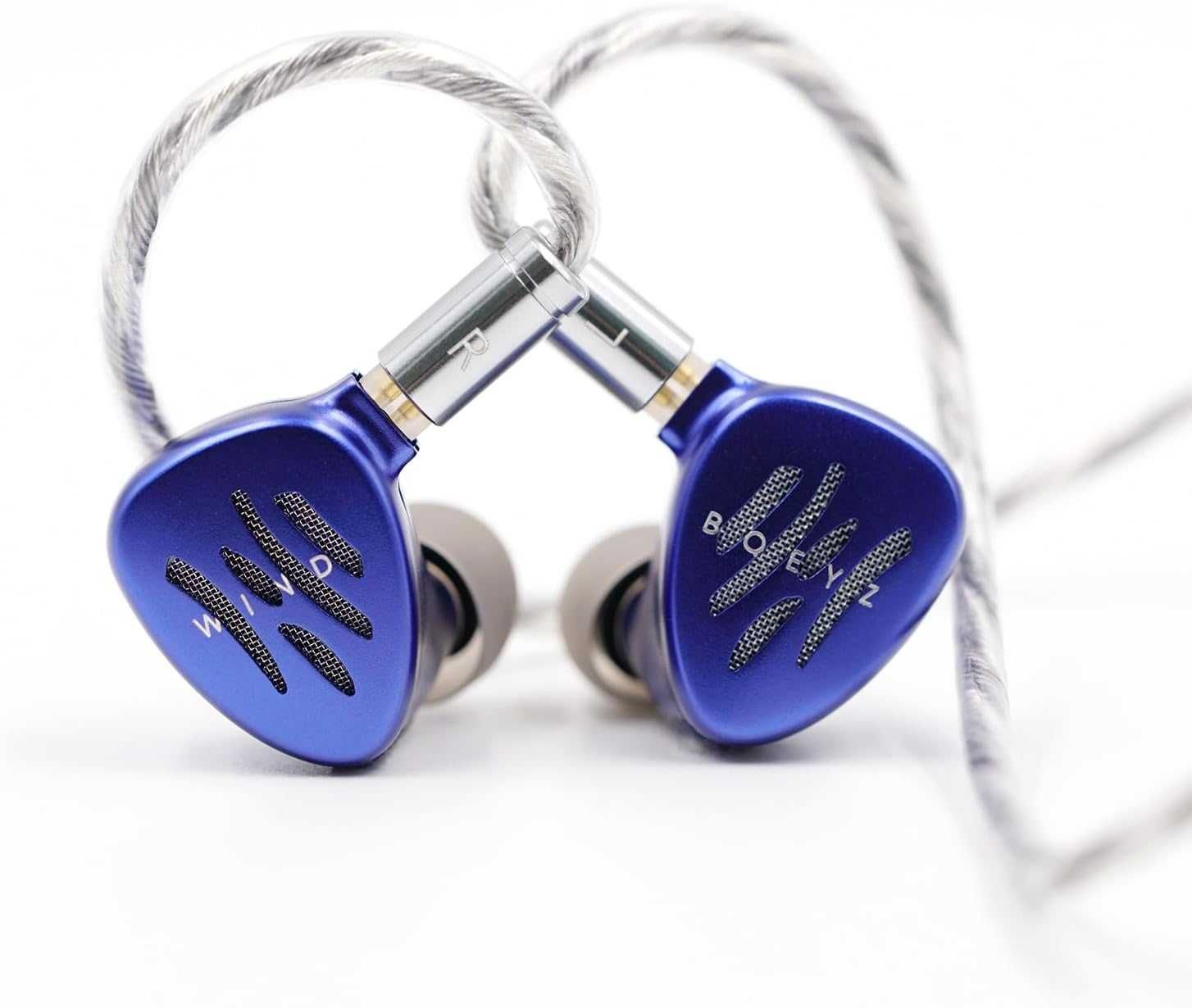 ⇒ BQEYZ Wind (Blue/Silver, jeck 3.5/4.4) - гибридные наушники с 5-40Гц