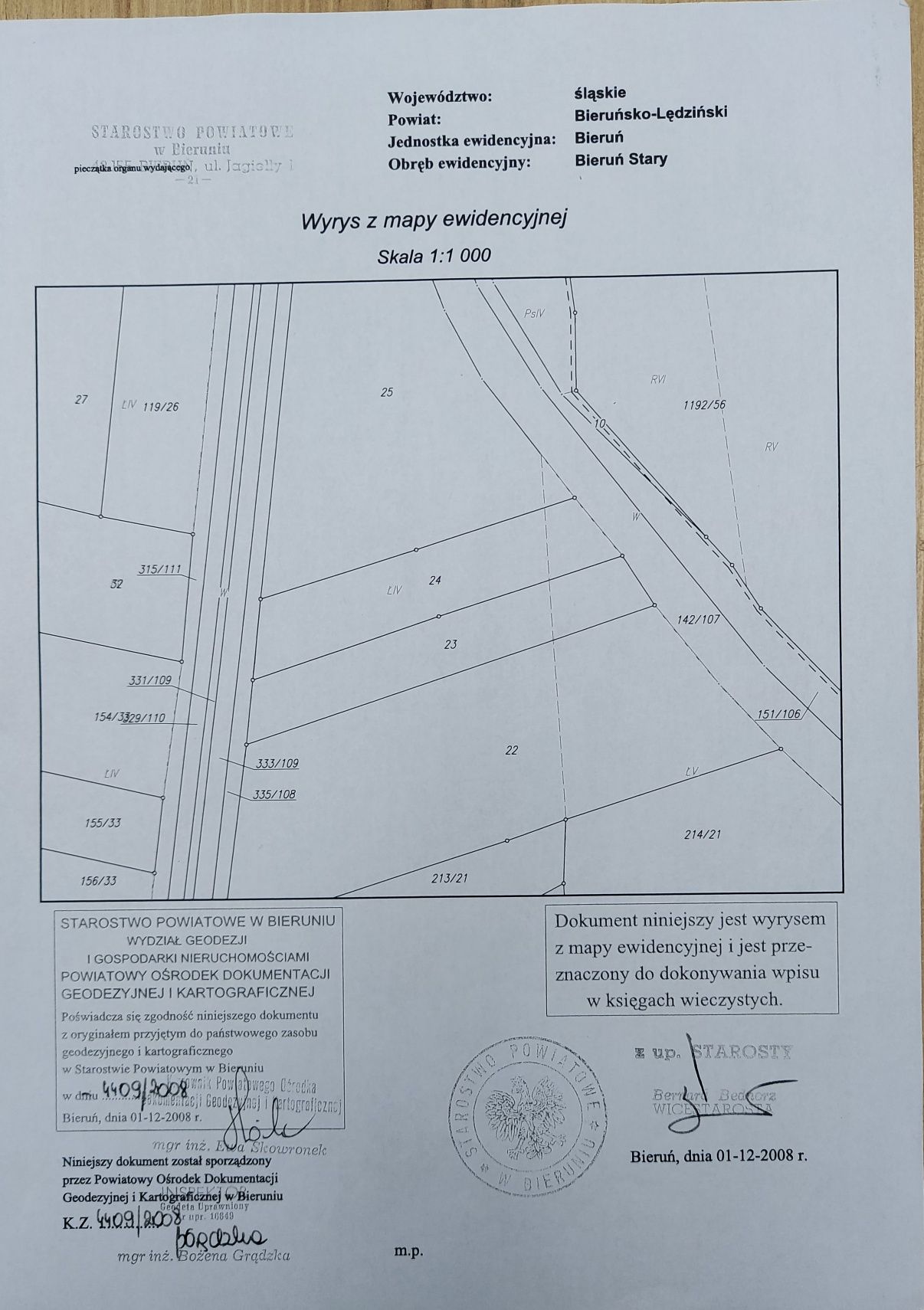 Działka rolna w Bieruniu