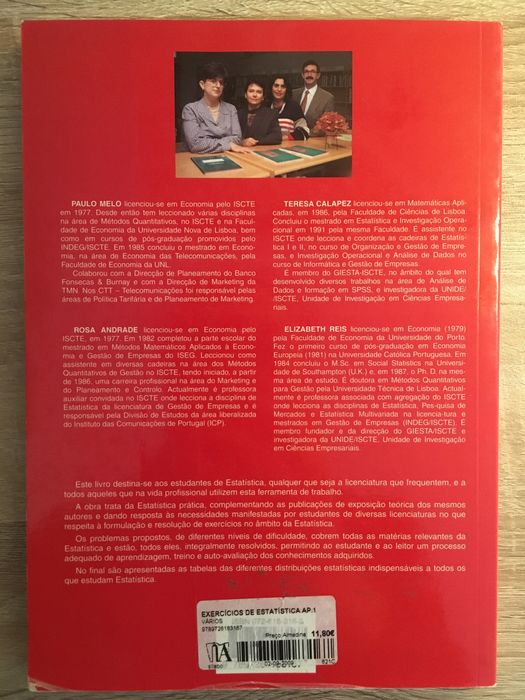 Exercícios Estatística Aplicada Vol. 1