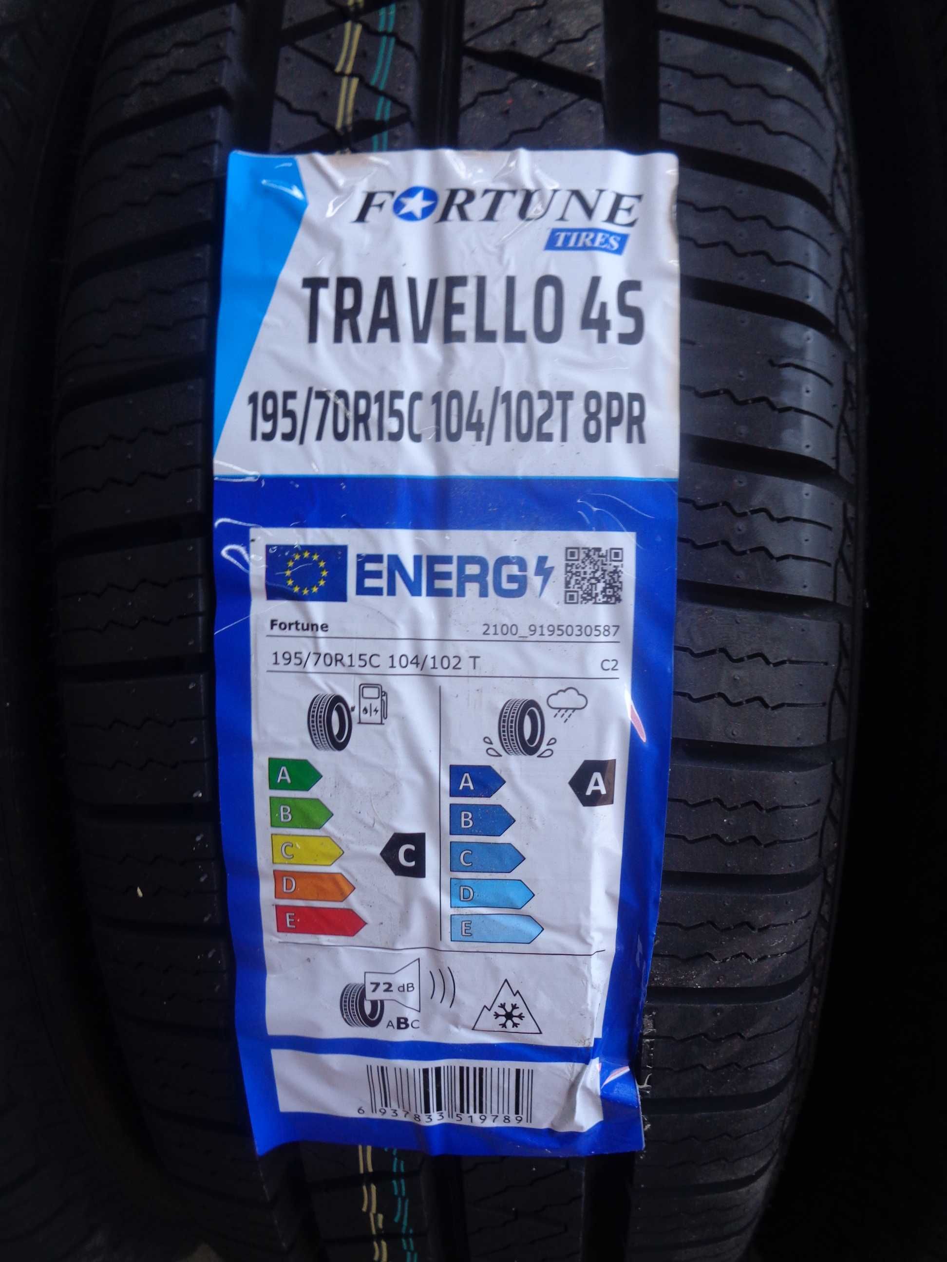 Nowe 195/70R15C FORTUNE Travello AS - bus , TANIE Opony Całoroczne