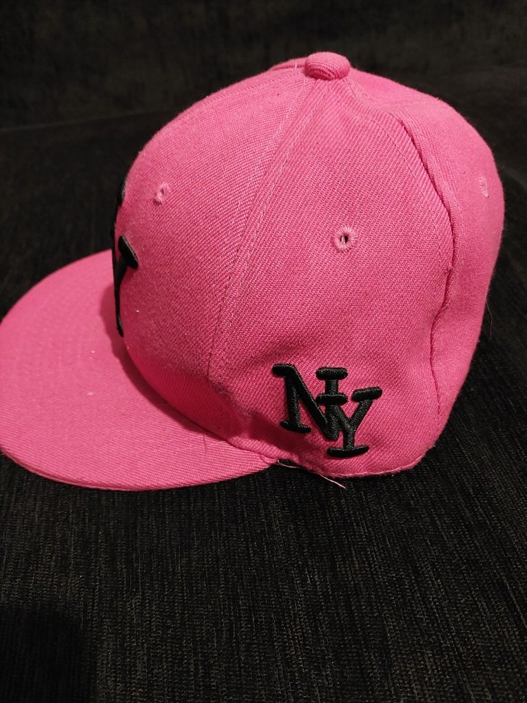 Czapka z daszkiem różowa NY hip hop