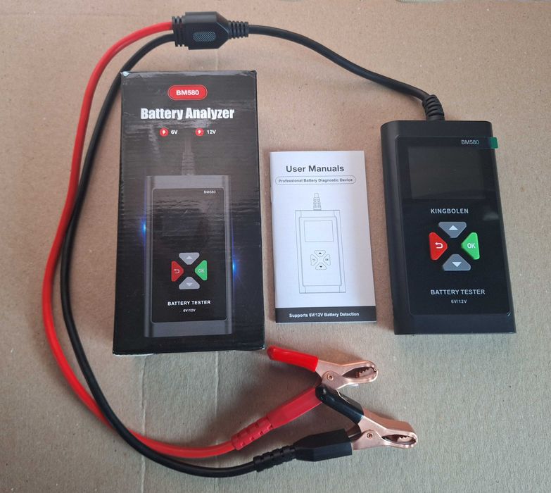 Тестер АКБ KINGBOLEN BM580.Тестер акумуляторів 6V / 12V