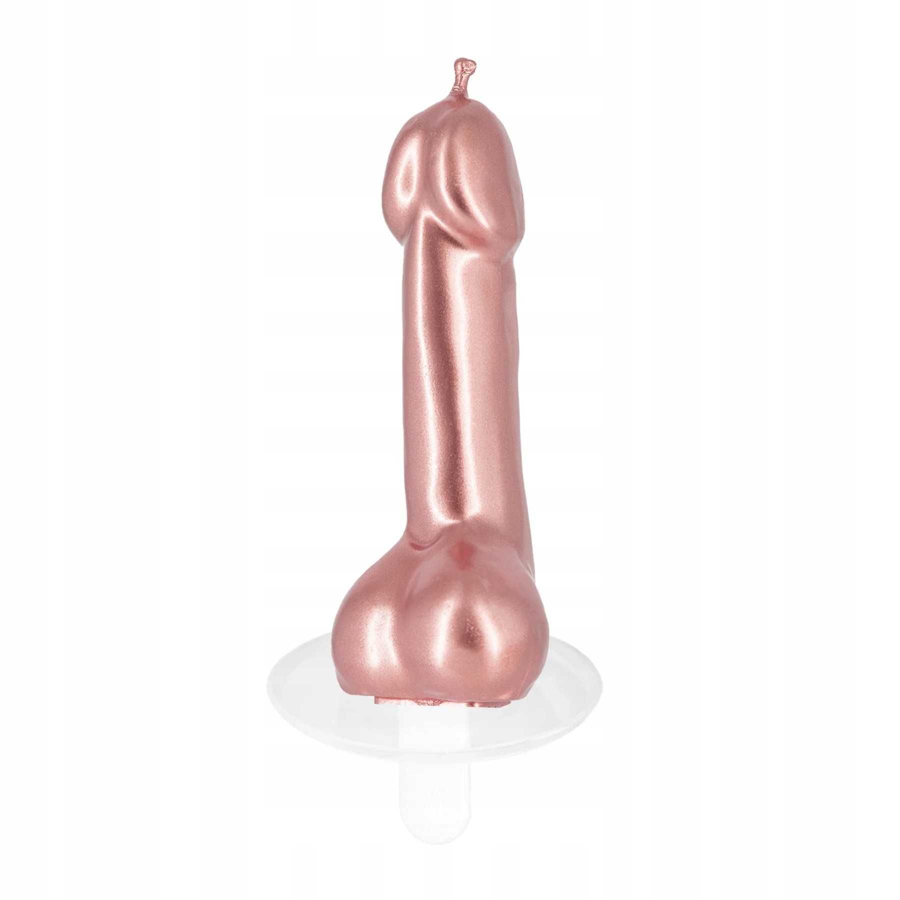 Świeczka na Wieczór Panieński Penis Rose Gold Dekoracja Tort