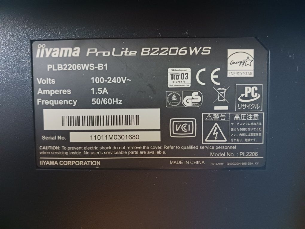 Monitor iiyama 22 cale