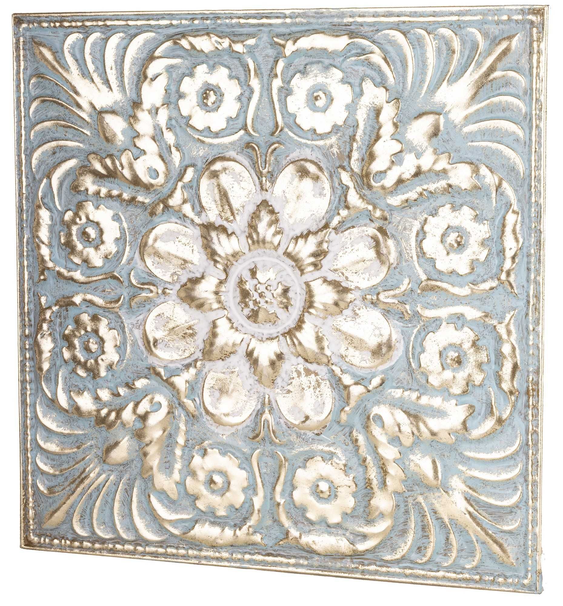 Metalowa Dekoracja Ścienna kwadratowy panel dekoracyjny z metalu176898