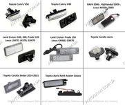Діодна підсвітка номера Toyota Land Cruiser, Prado, Camry, Rav4 Lexus