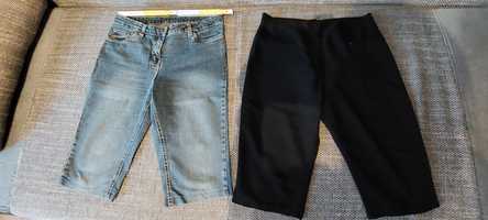 2 pary damskie Spodenki rozmiar L Jeans i czarne stretch