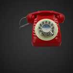 Telefon retro czerwony  B5/080268