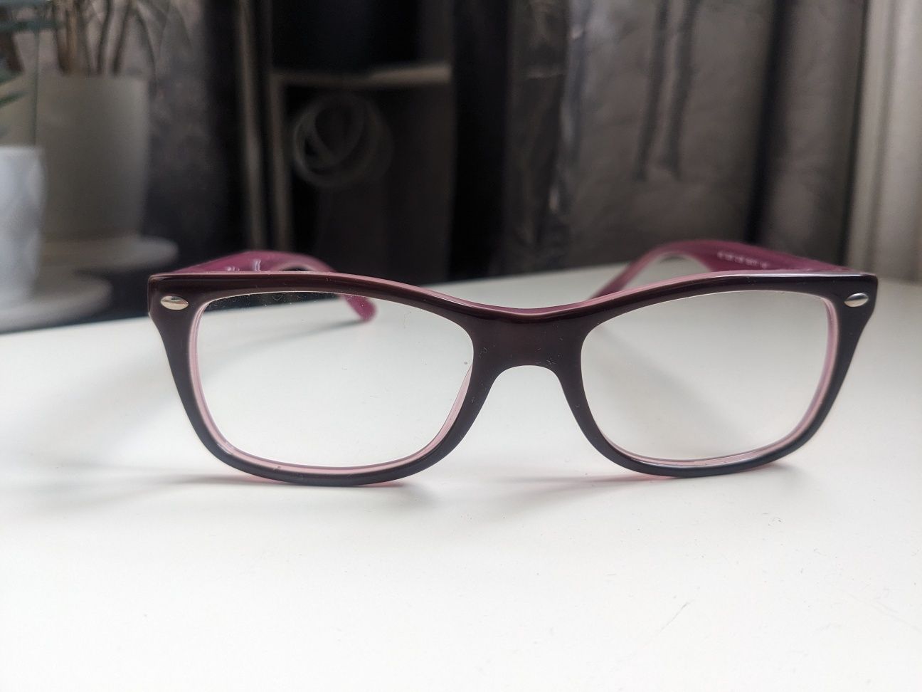 Okulary oprawki rayban -0,5 fioletowe klasyczne
