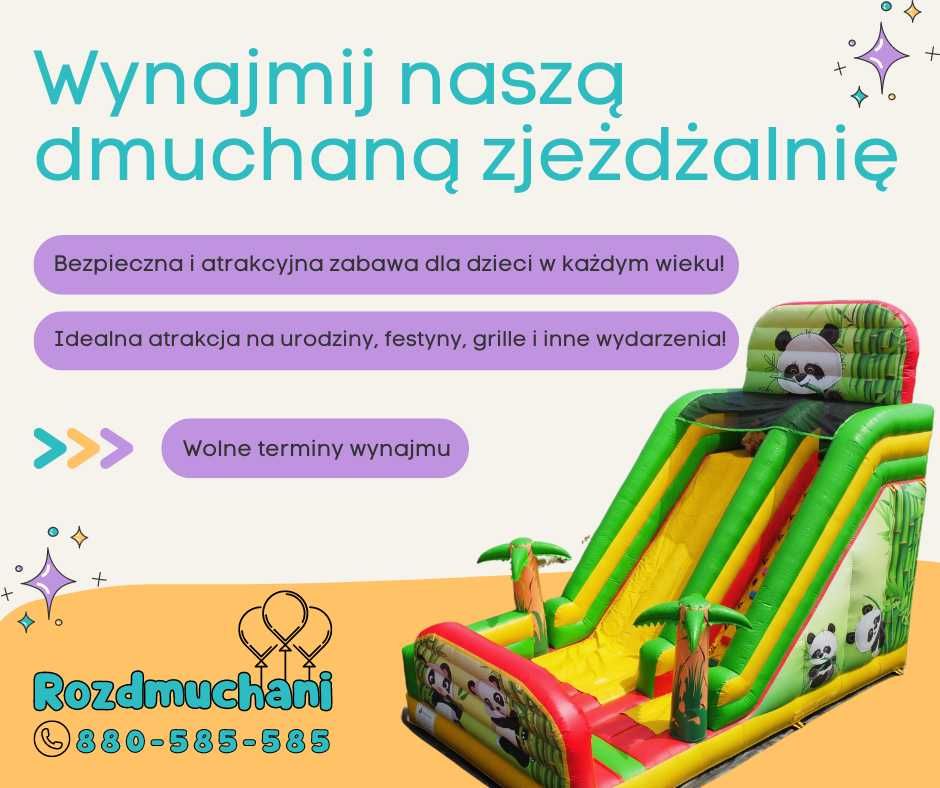 DMUCHAŃCE wynajem Zjeżdżalnia Panda/Zamek WOLNE TERMINY