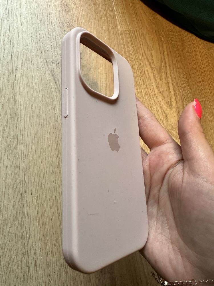 Etui blady róż Iphone 13 pro/ 14 pro + GRATIS przezroczyste spingen
