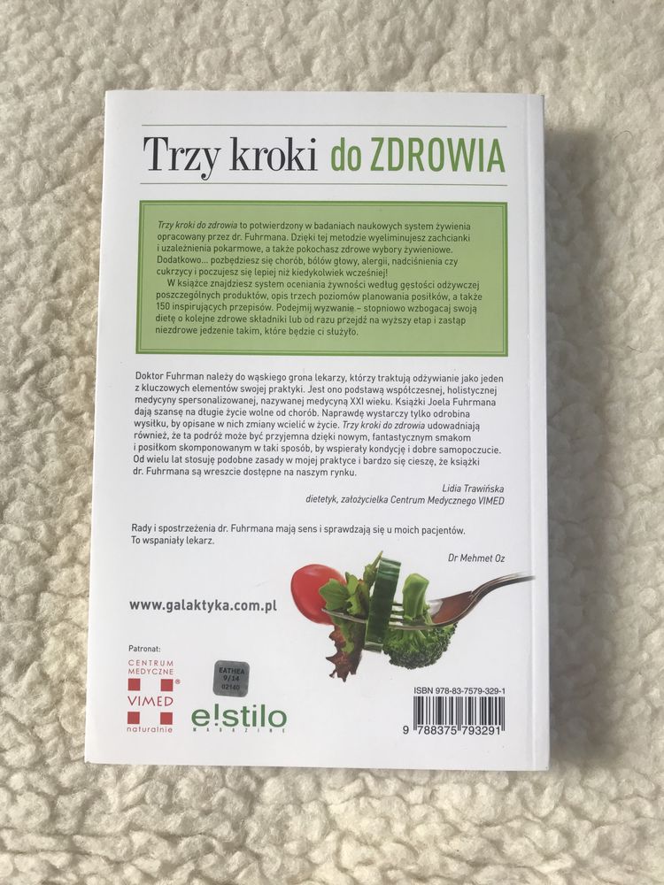 Książka Trzy kroki do zdrowia - Joel Fuhrman, poradnik zdrowie