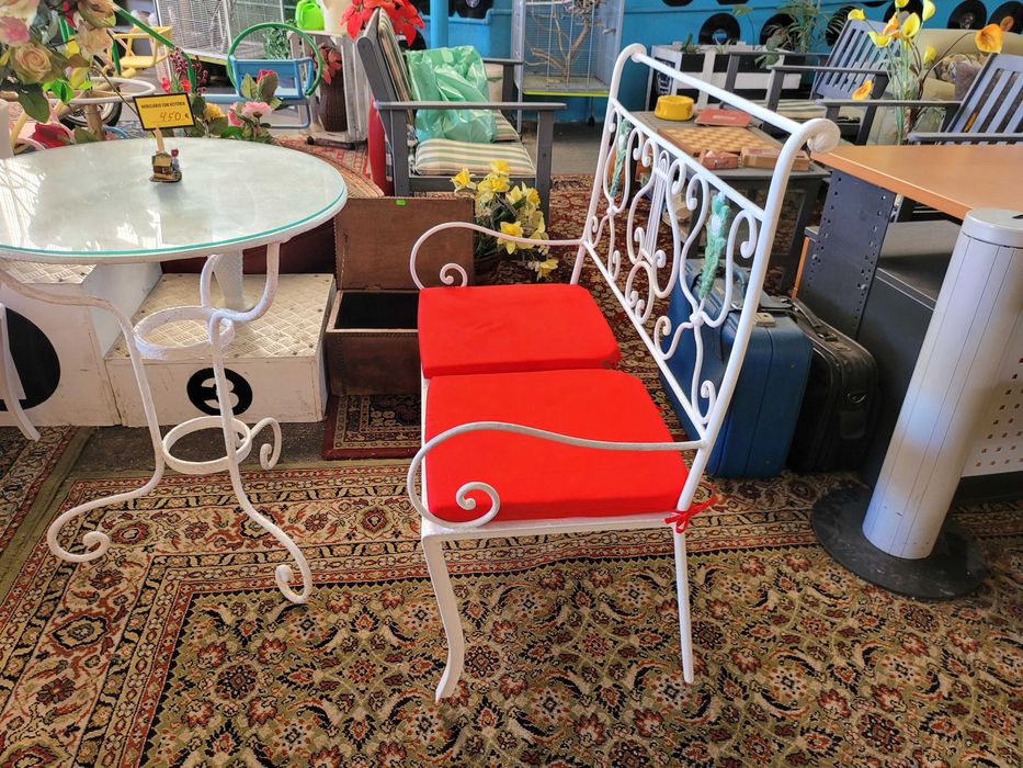 Conjunto de jardim em ferro - Dois bancos de dois lugares