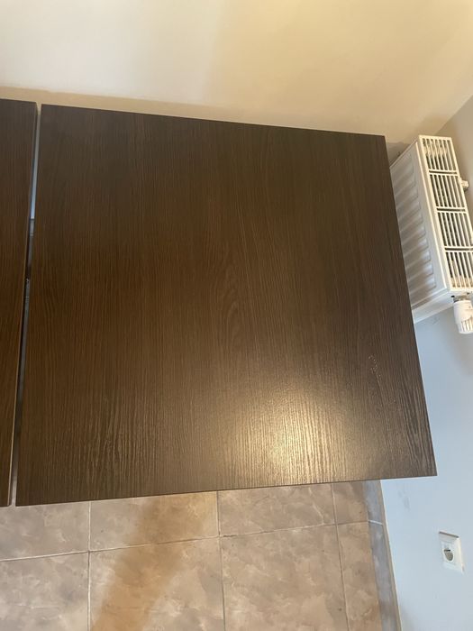 Стіл деревяний квадратний ДСП з металевою ножкою 800мм800мм висота 750