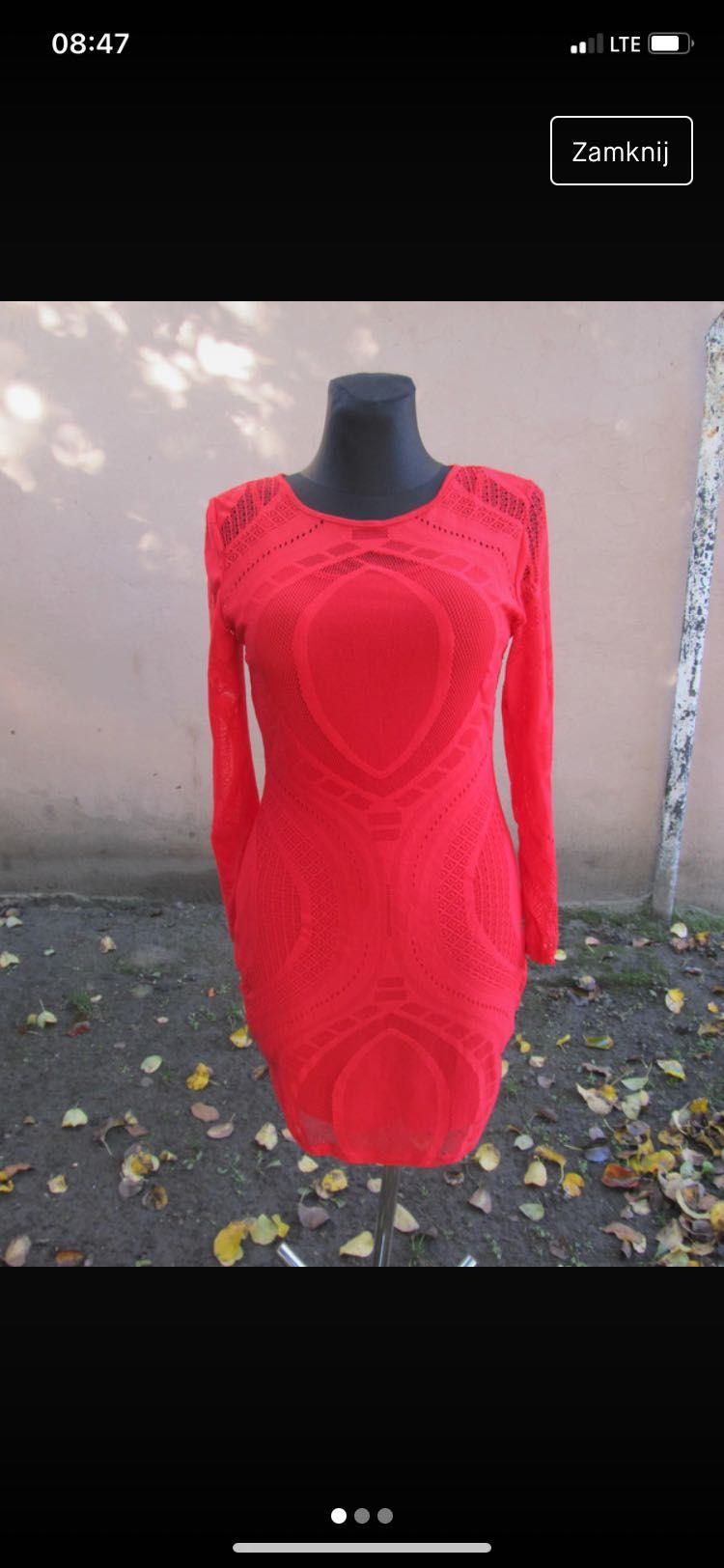 Sukienka elastyczna. Piękna czerwień .