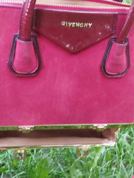 Срочно ! Замшевая сумка Givanchy с лаковыми вставками