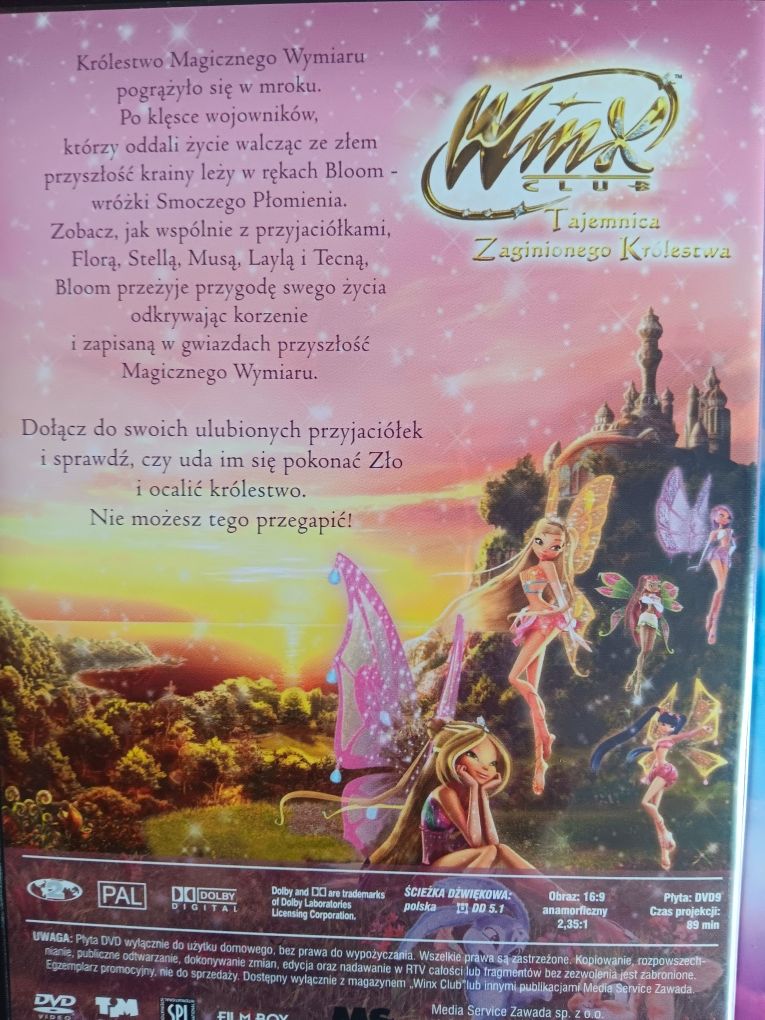 Dwie płyty Winx jedna dodatkowo  w książeczce z ilustracja