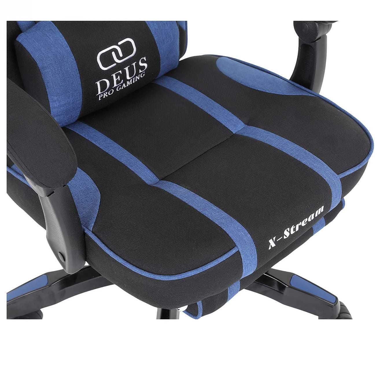 Fotel Gamingowy DEUS X-Stream Blue z tkaniny