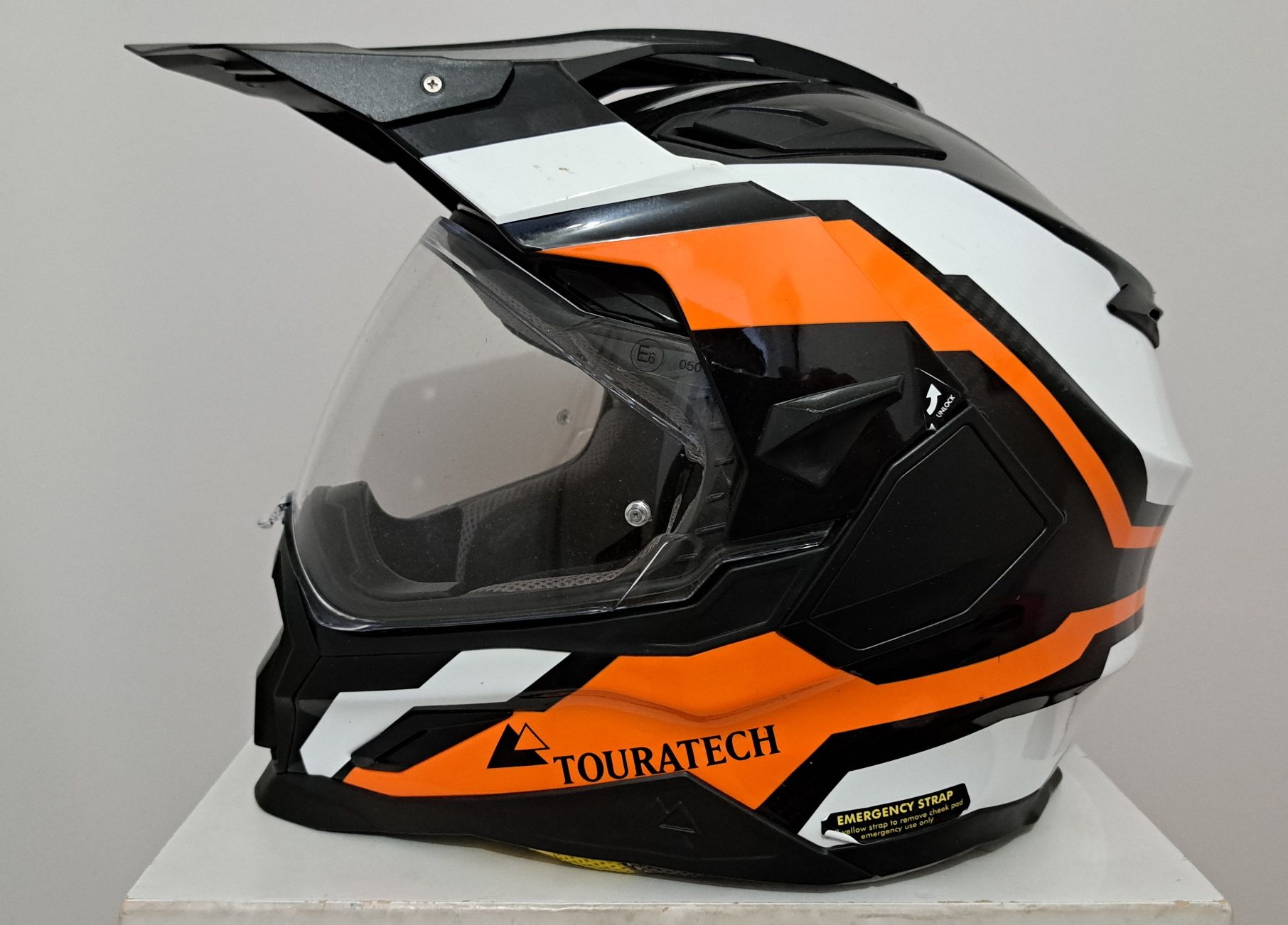 Touratech L 59-60cm aventuro carbon, niska waga! Kask adv enduro