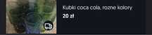Kubki  coca cola rozne kolory