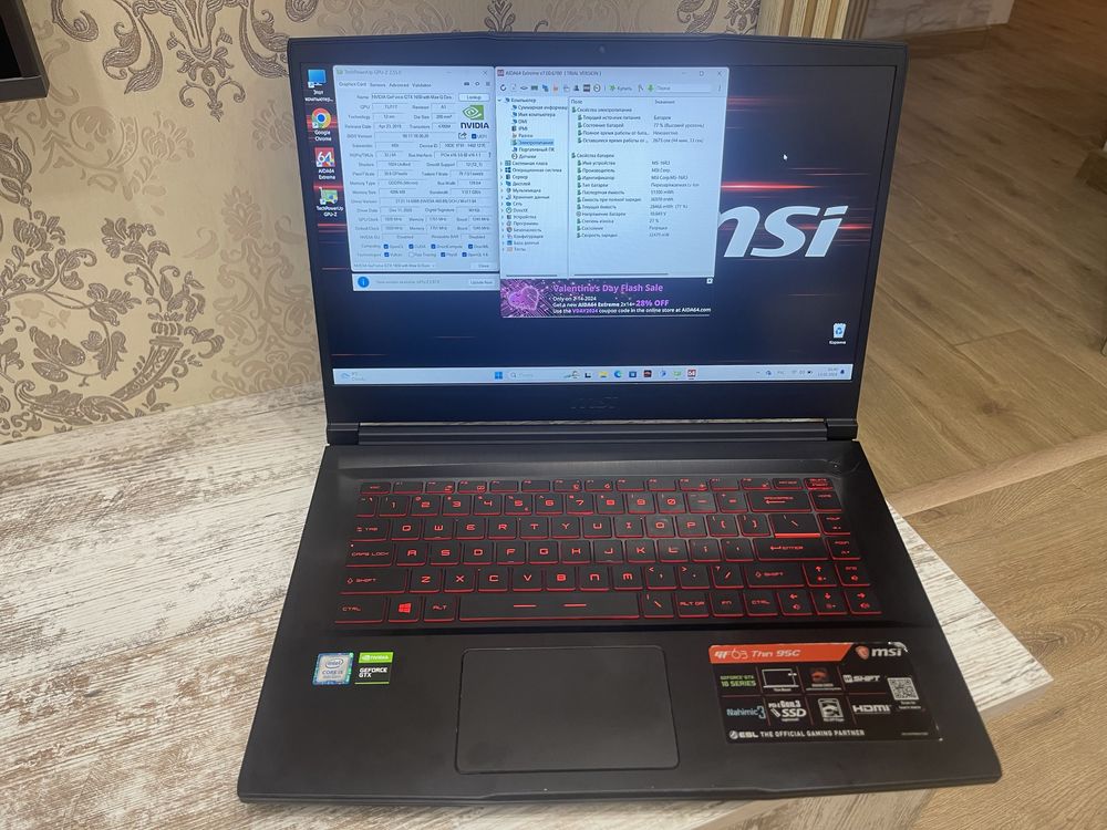 MSI, GF63. Thin 9sc (i5-8-512) GTX1650-4g