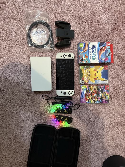 Nintendo switch Oled zestaw z grami